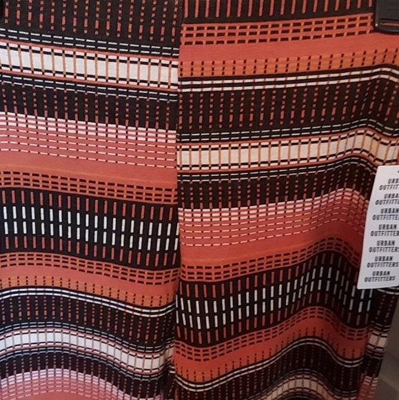 🆕 Urban Outfitters Retro Pull-On Stretch Pants (Burnt Orange-Black-Cream) - Picture 8 of 12